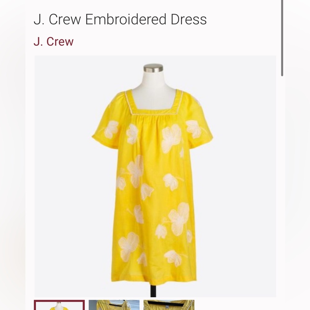 Banana Republic linen embroidered dress